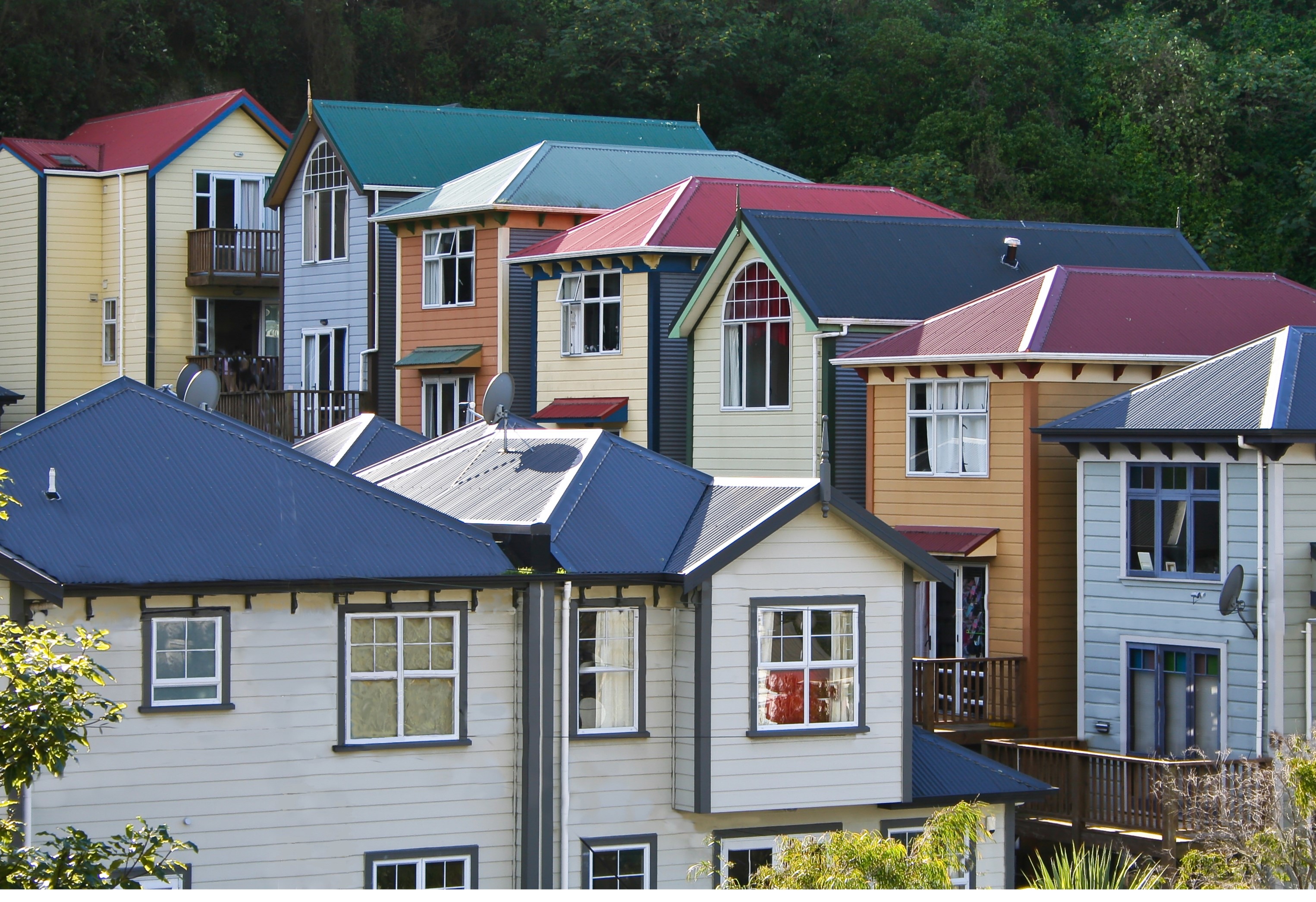 Row of houses of connection addressses