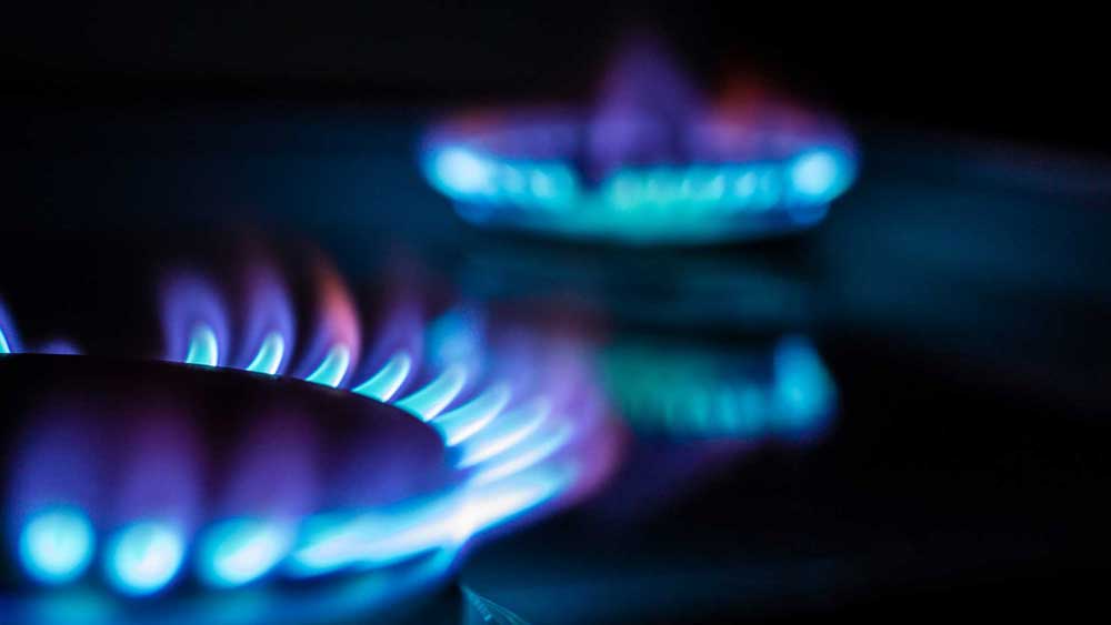 gas hob flames